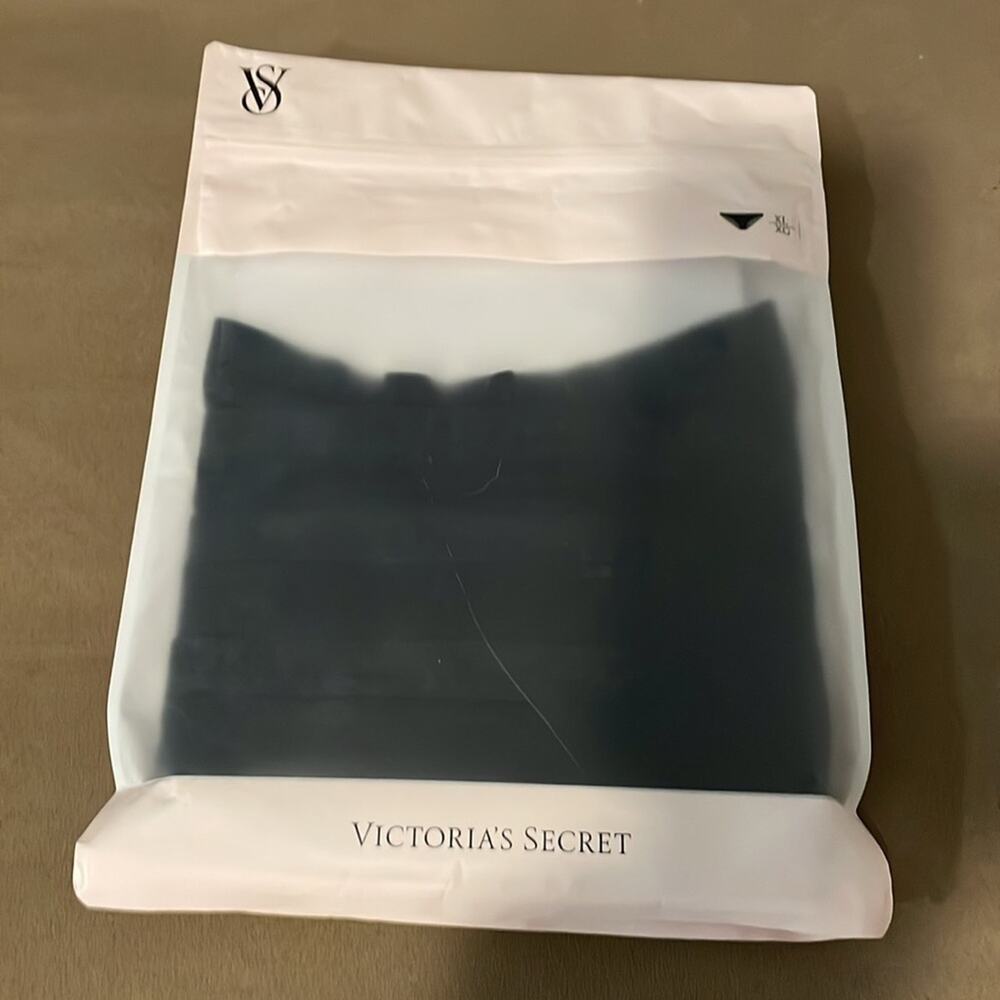 Victoria Secret XL black bikini 57% pantines cotton  5 pack NWT